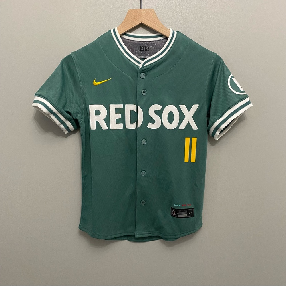 Nike Boston Red Sox City Connect Green Monster Youth Small Size 8 Jersey NWT - Picture 8 of 11